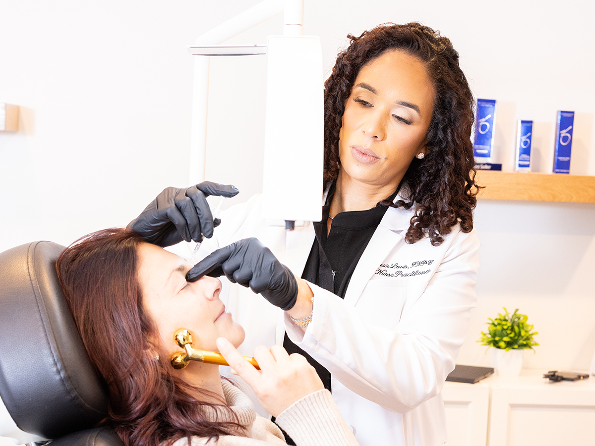 Facial contouring before and after at ZK Aesthetics Sacramento
